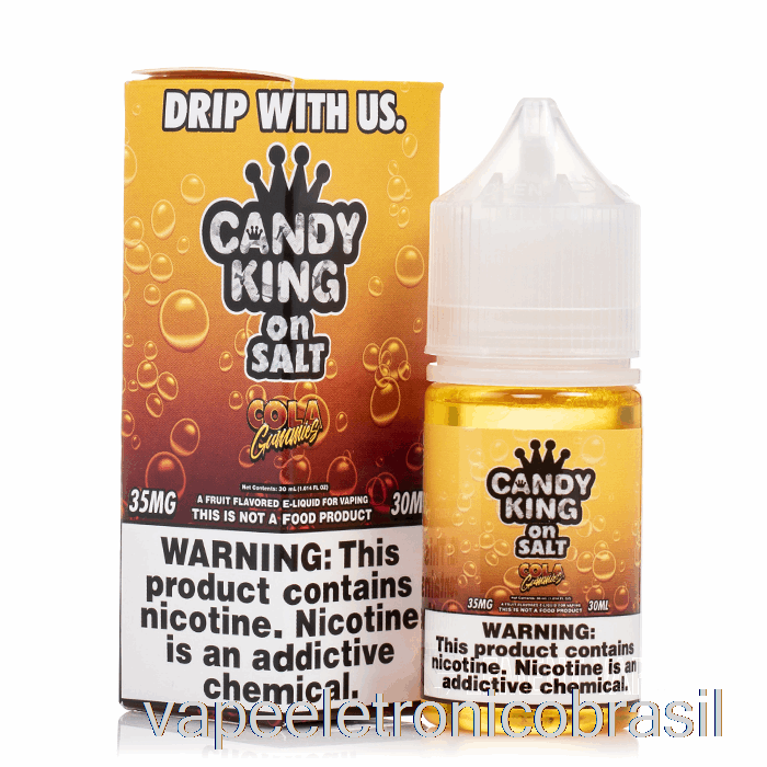 Vape Recarregável Cola Gummies - Candy King Salts - 30ml 35mg